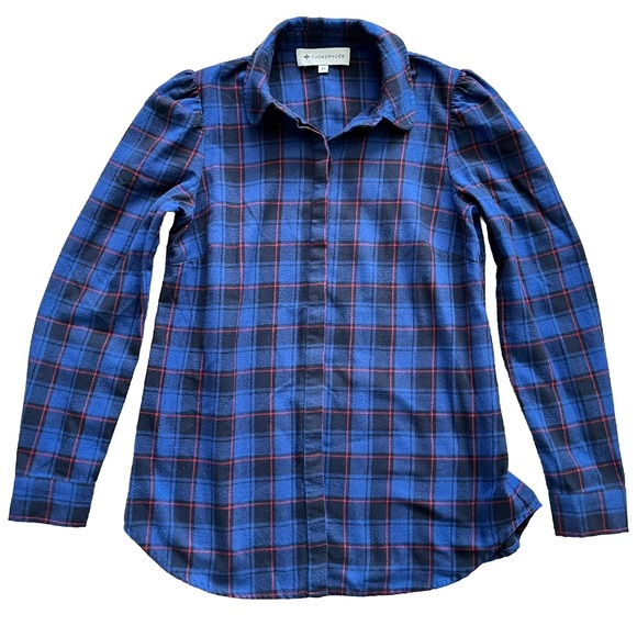 Tuckernuck Tops - TUCKERNUCK PLAID BUTTON UP TOP SIZE XS CLASSIC MODERN CHIC STYLISH CHIC